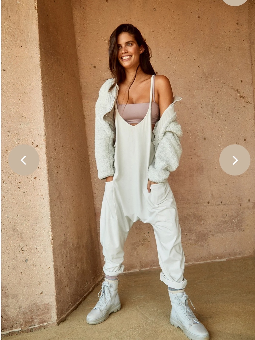 Free People FP movement Hot Shot Onesie in Green Smoke (XS) - Picture 4 of 10